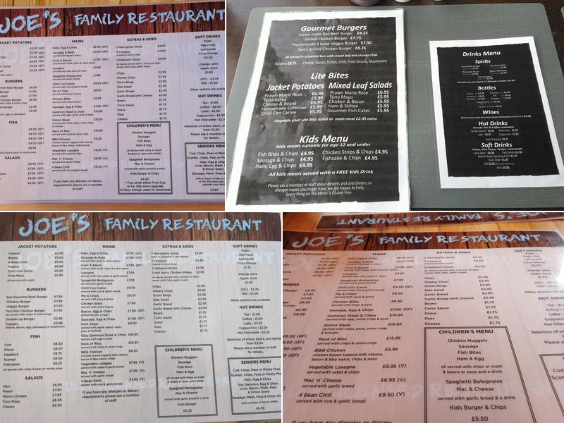 Joe's Family Restaurant Menu