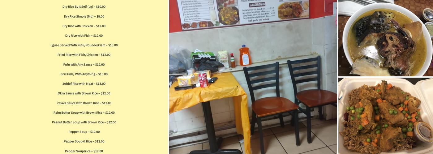 Ecowas African Restaurant Menu