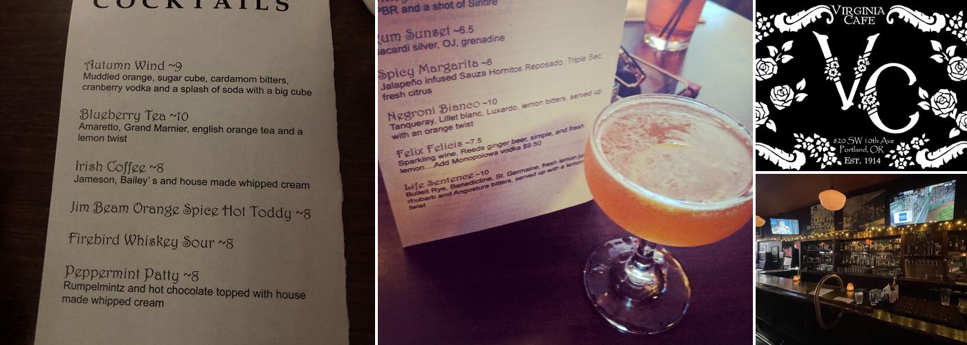 Virginia Cafe Menu