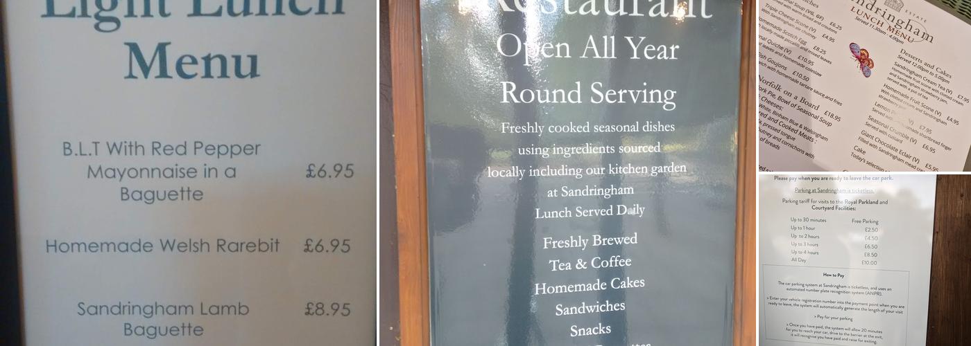 Sandringham Restaurant Menu