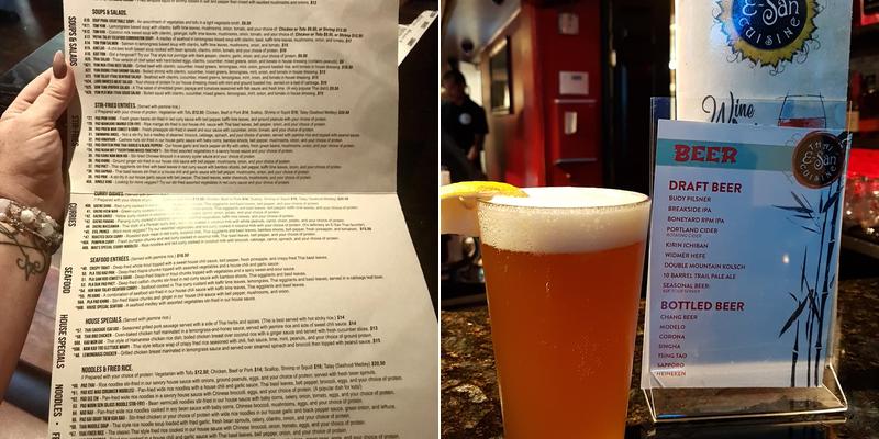 E-San Thai Cuisine Menu