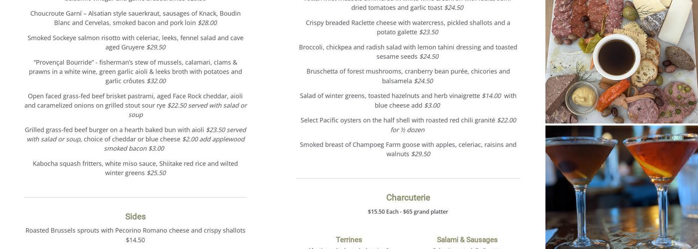 Higgins Menu