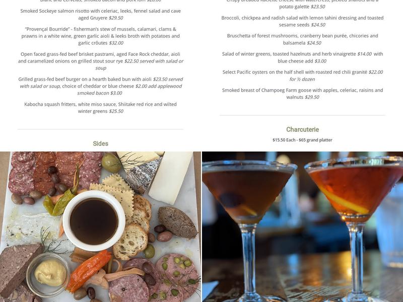 Higgins Menu