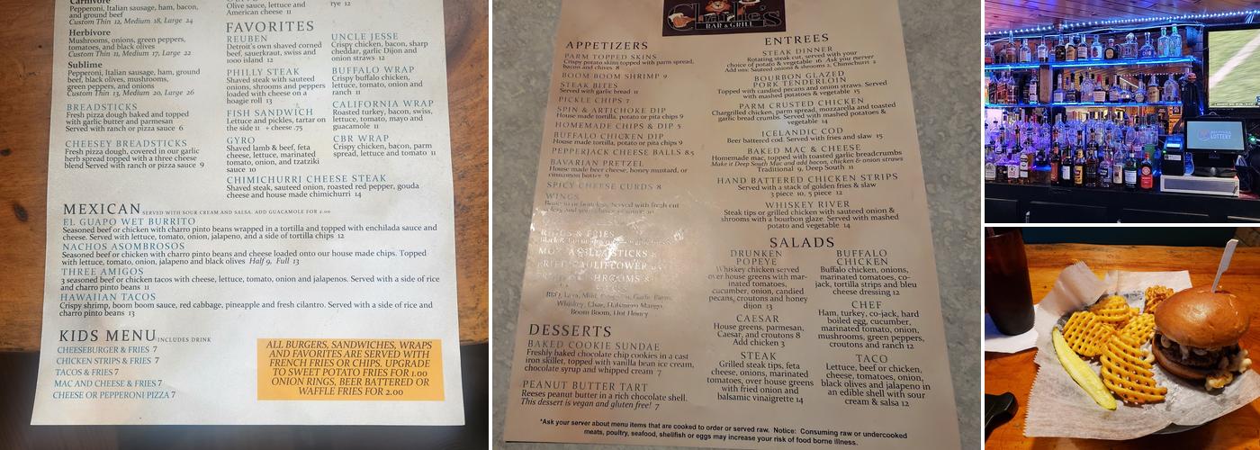 Charlies Bar Grill Menu