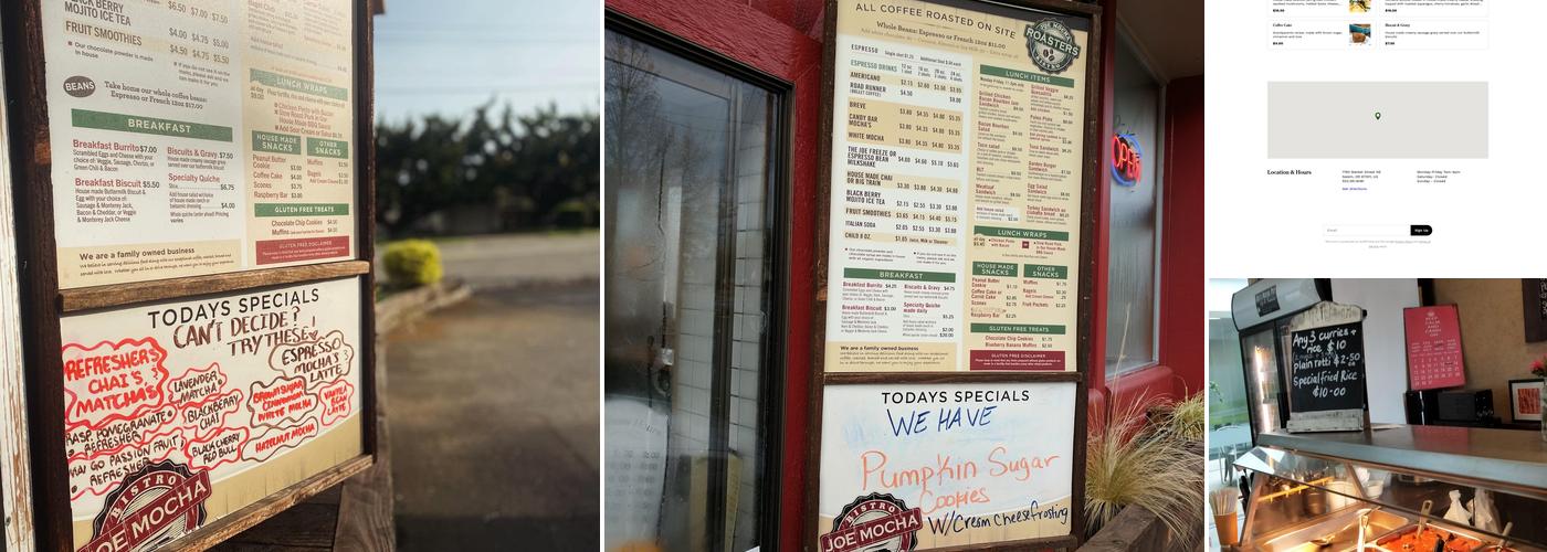 Joe Mocha Bistro Menu