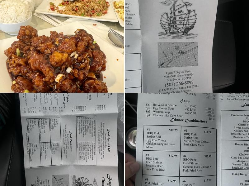 Joy Kitchen Menu