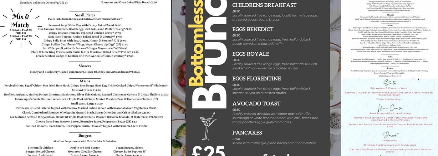 Percival's Rest Menu