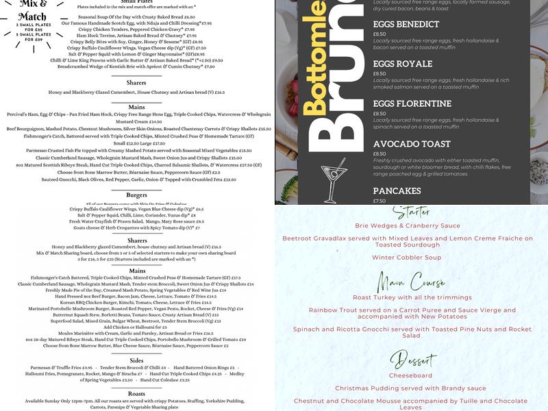 Percival's Rest Menu