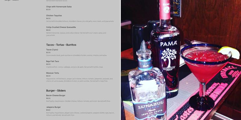 Capital Cantina & Off Track Betting Menu