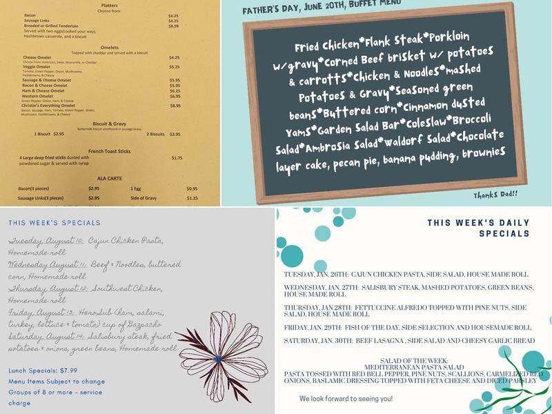 Christie's On The Square Menu