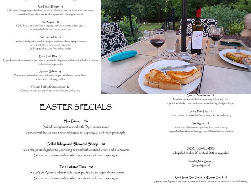 Riverhouse Inn Menu