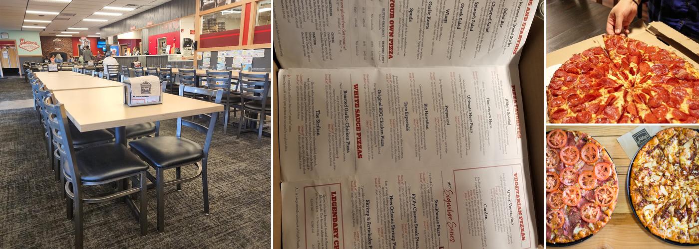 Abby's Legendary Pizza Menu