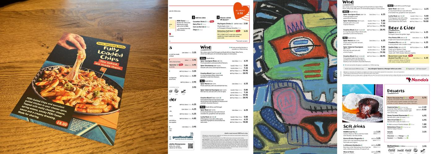 Nando's Sittingbourne Menu