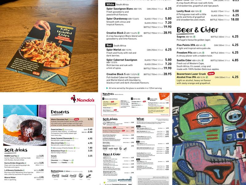 Nando's Sittingbourne Menu