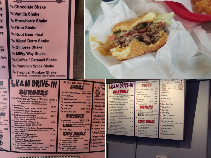 K&M Drive-In Menu