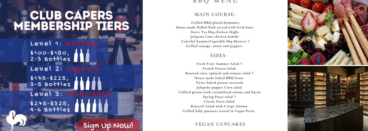 Capers Cafe & Catering Co Menu