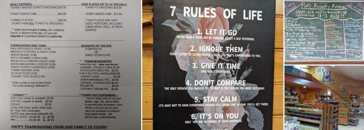 Pat's Kountry Kitchen Menu