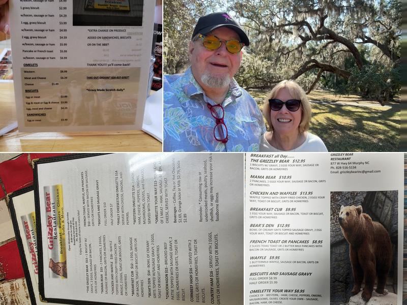 Grizzley Bear Restaurant Menu