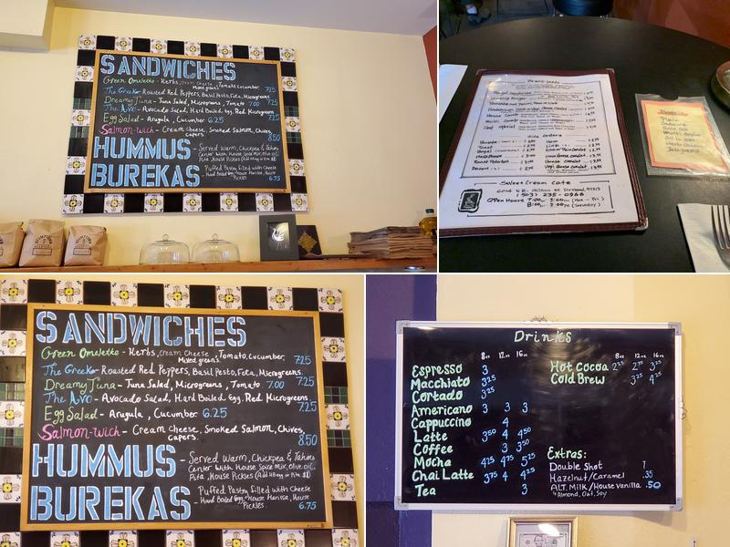 Sweet Cream Cafe Menu