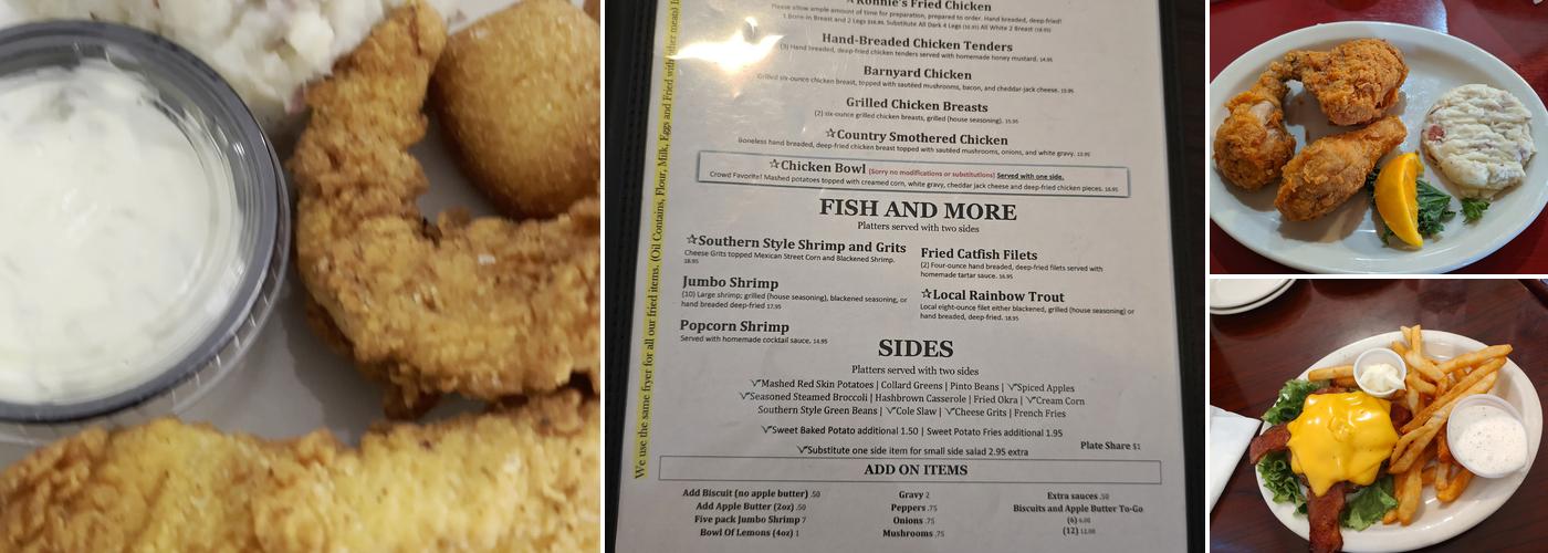 Southern Charm Menu