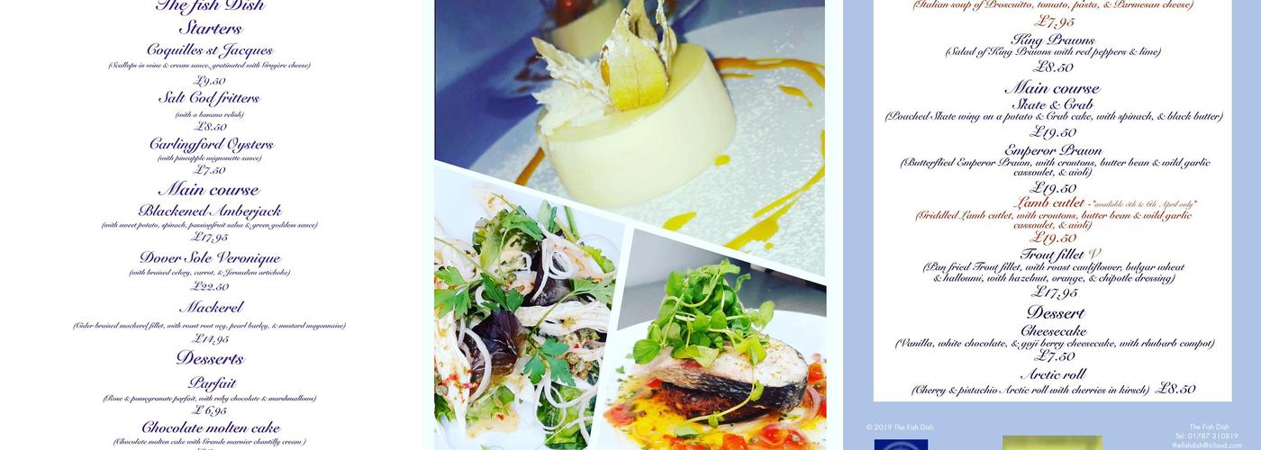 The Fish Dish Menu