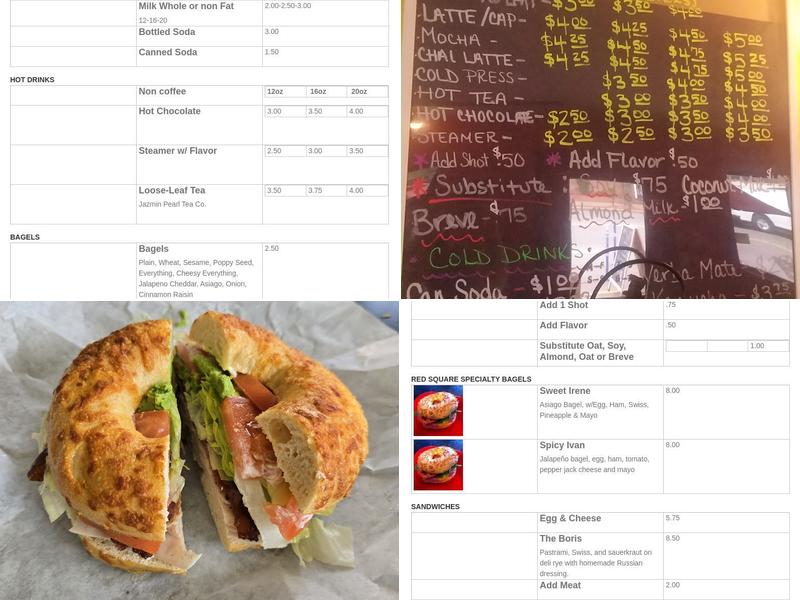 Red Square Cafe Menu