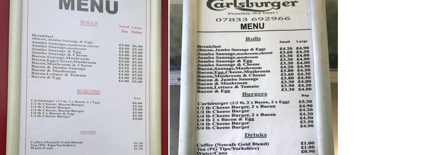 Carlsburger Menu