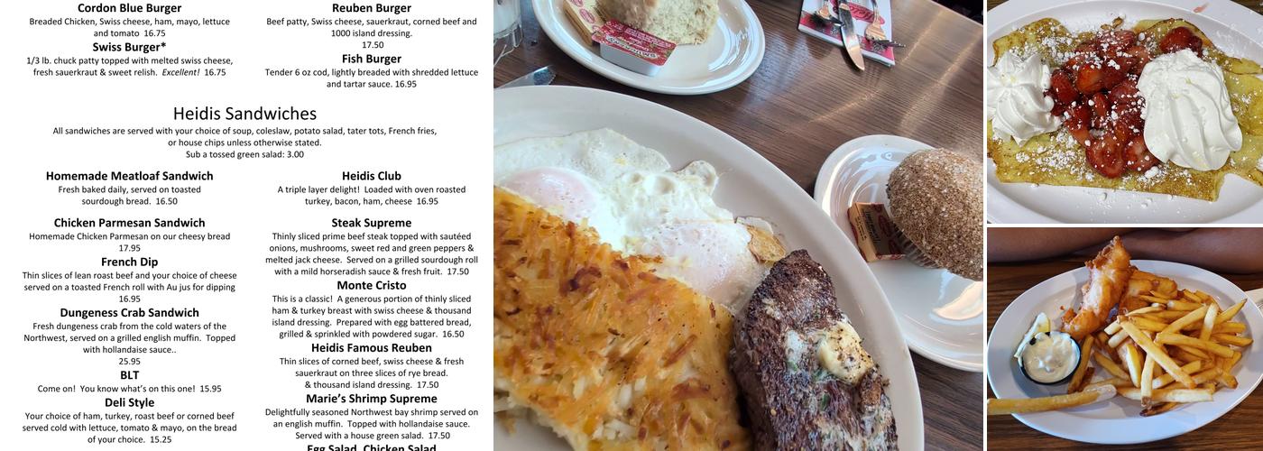 Heidi's Of Gresham Menu