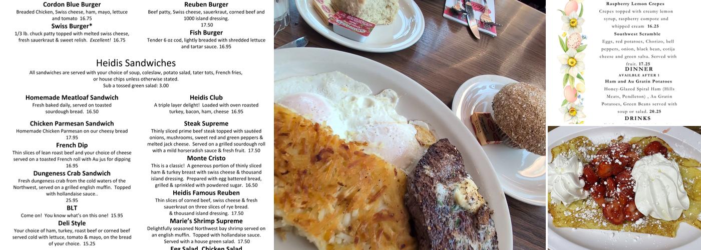 Heidi's Of Gresham Menu