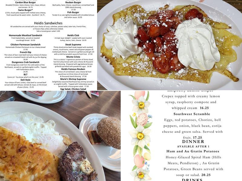Heidi's Of Gresham Menu