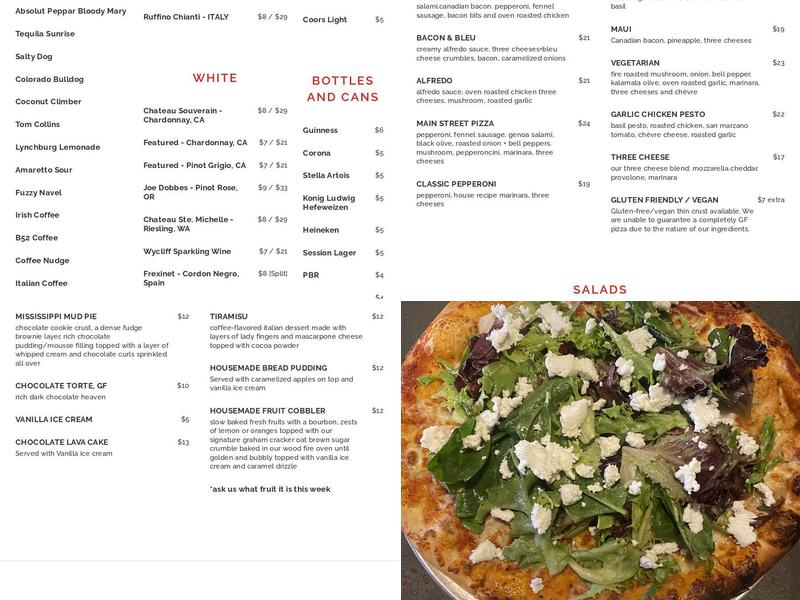 Pizzario Menu