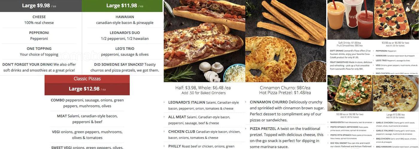 Winco Pizza Menu