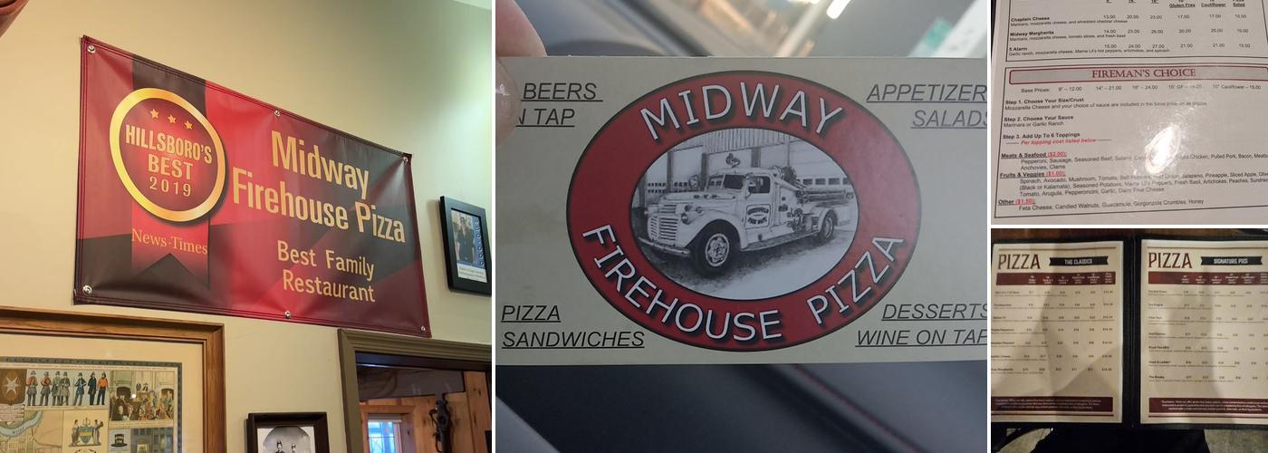 Midway Firehouse Pizza Menu