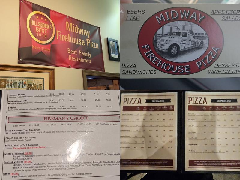 Midway Firehouse Pizza Menu