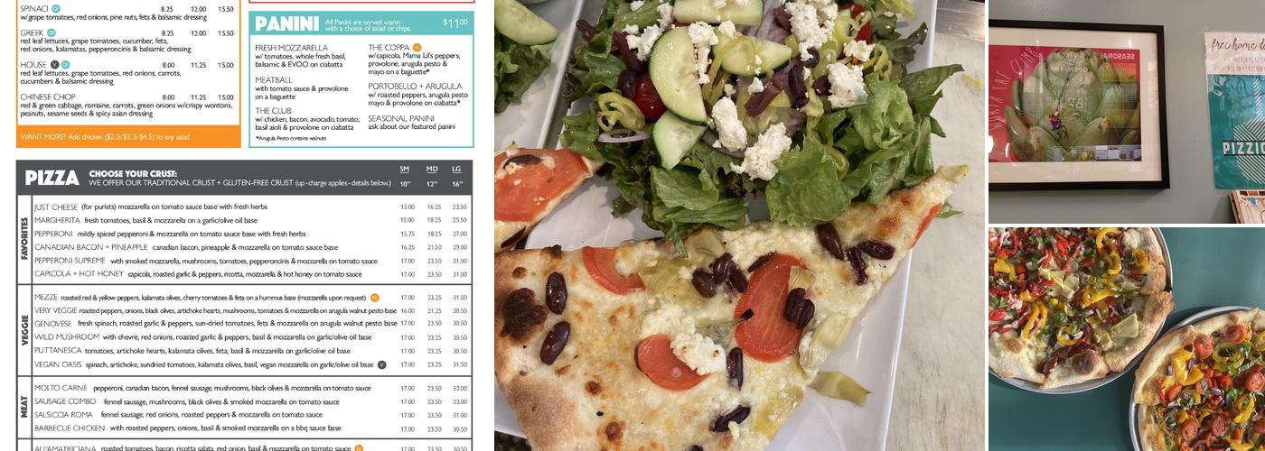 Pizzicato Pizza Menu