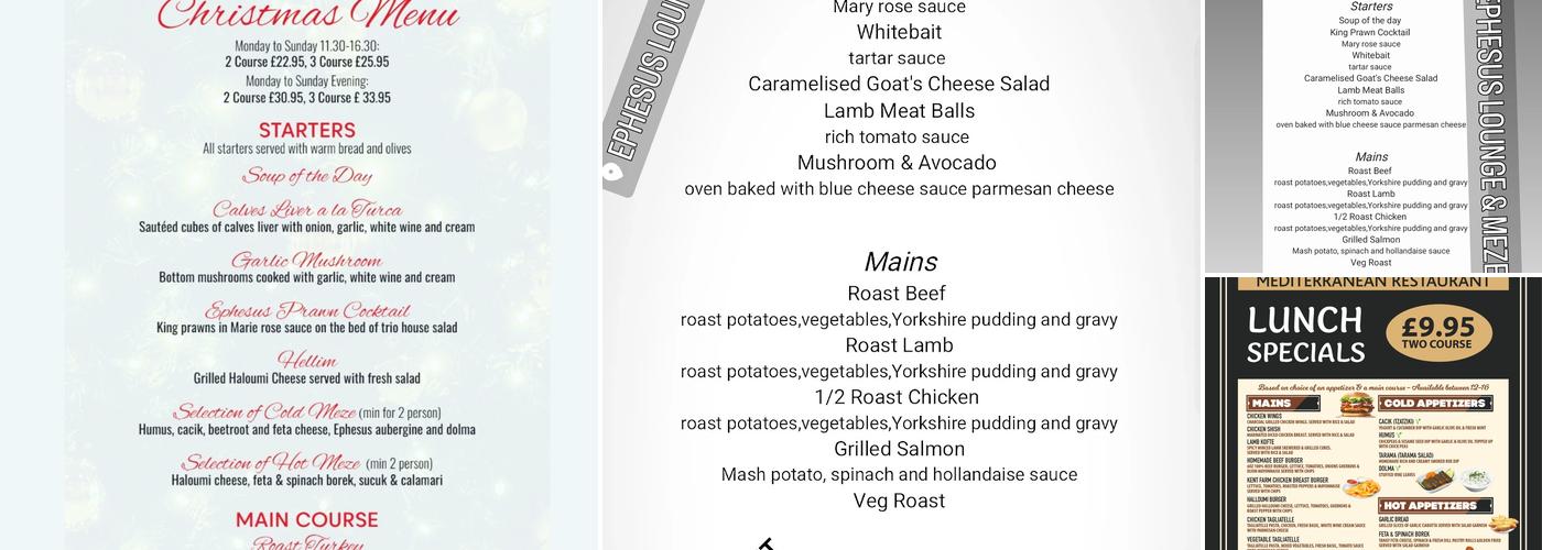 Ephesus Lounge & Meze Bar Menu