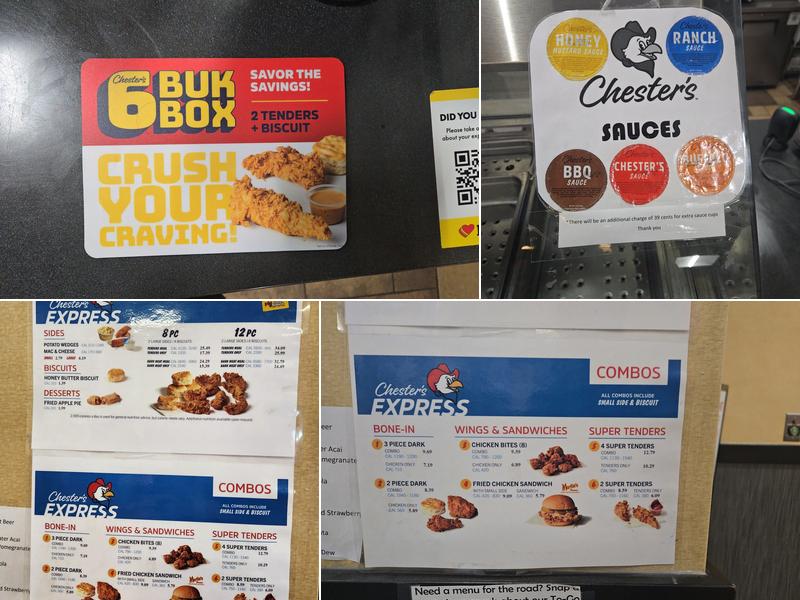 Chester’s Chicken Menu