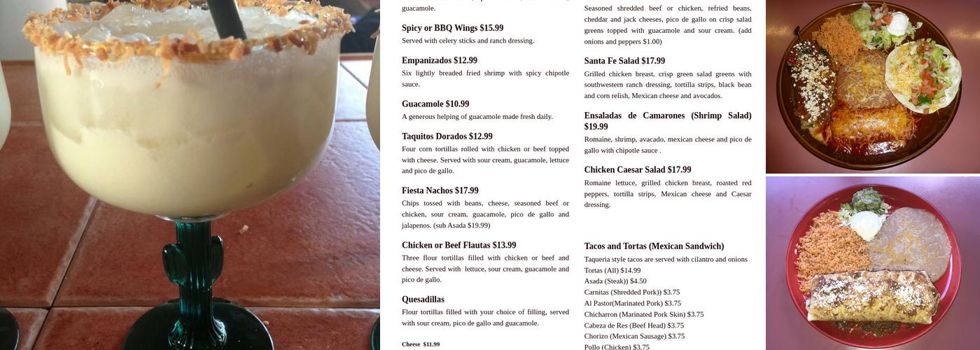 Pepper's Mexican Grill Menu
