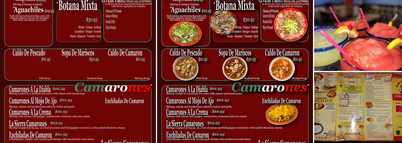La Sierra Menu
