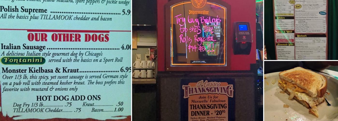 Maxwells Pub & Grill Menu