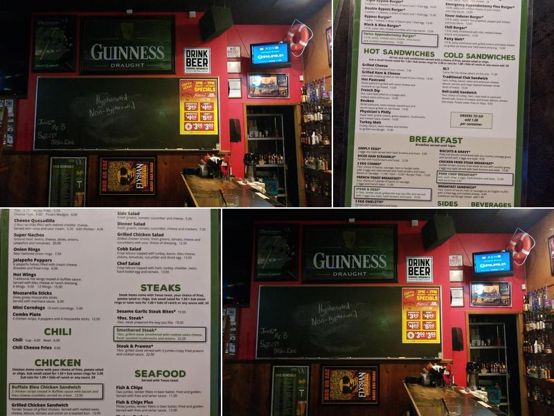 Dr. Feelgood's Pub Menu