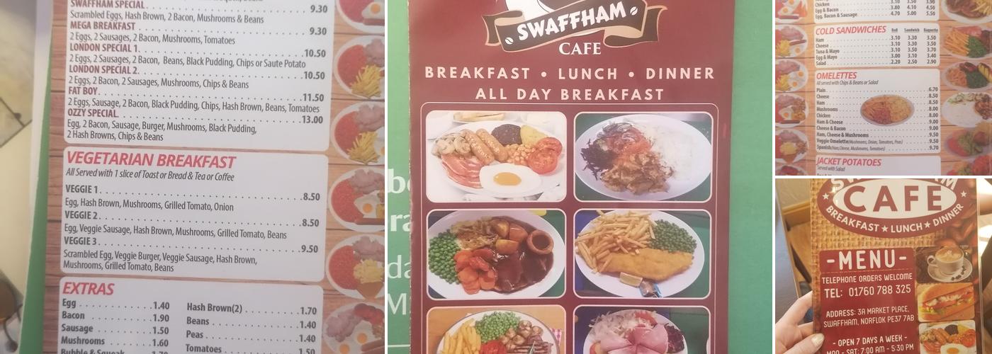 Swaffham Cafe Menu