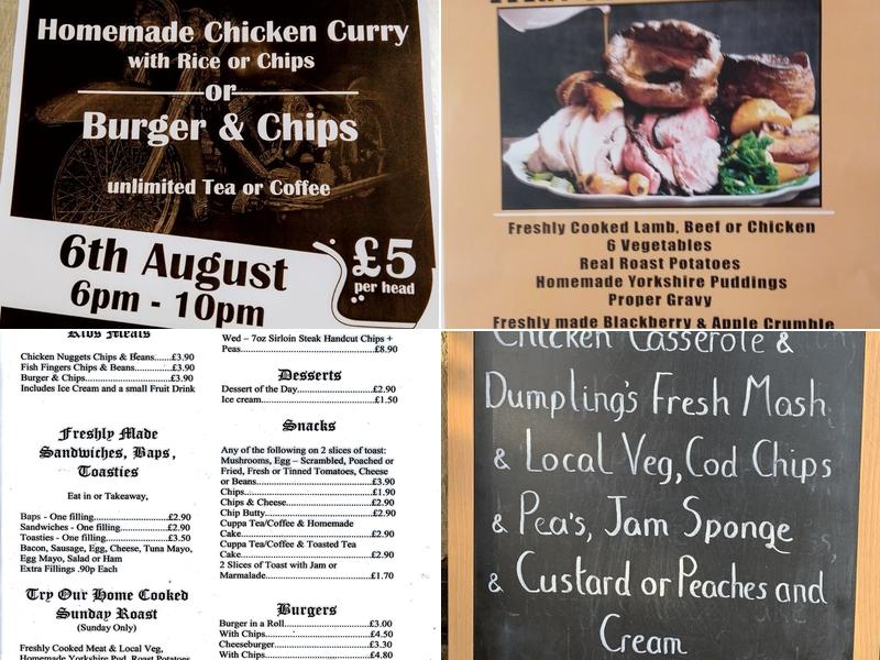 Pedlars Hall Cafe Menu