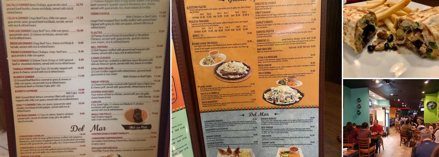 Rancho Palomas Menu