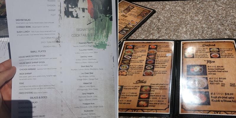 Waba Restaurant Menu