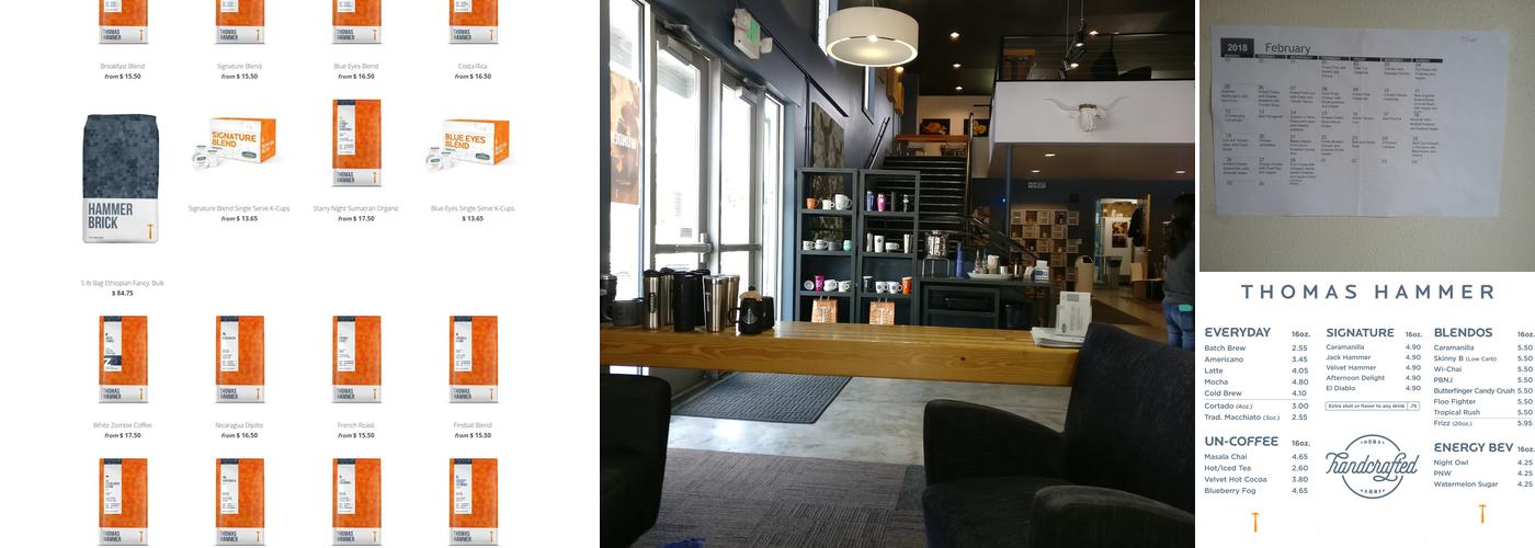 Thomas Hammer Coffee Roasters Menu