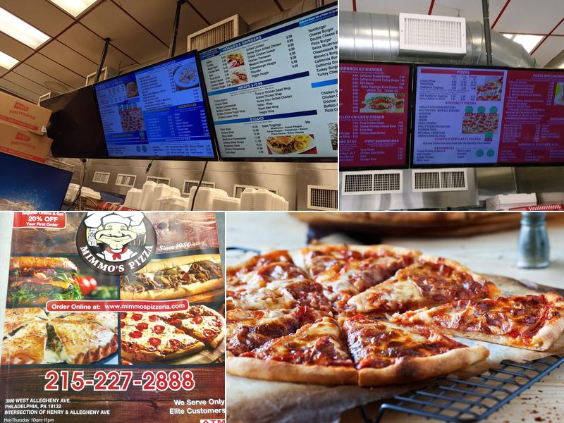 Mimmo's Pizza Menu