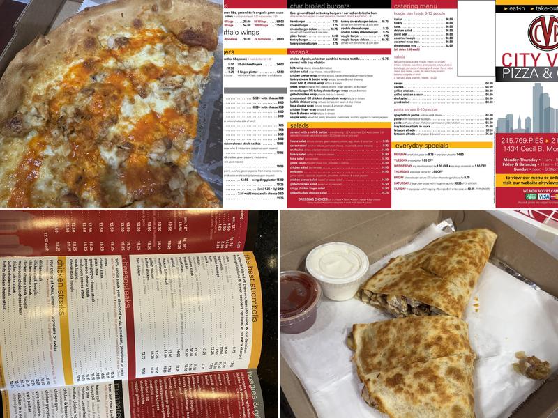 City View Pizza and Grill Menu