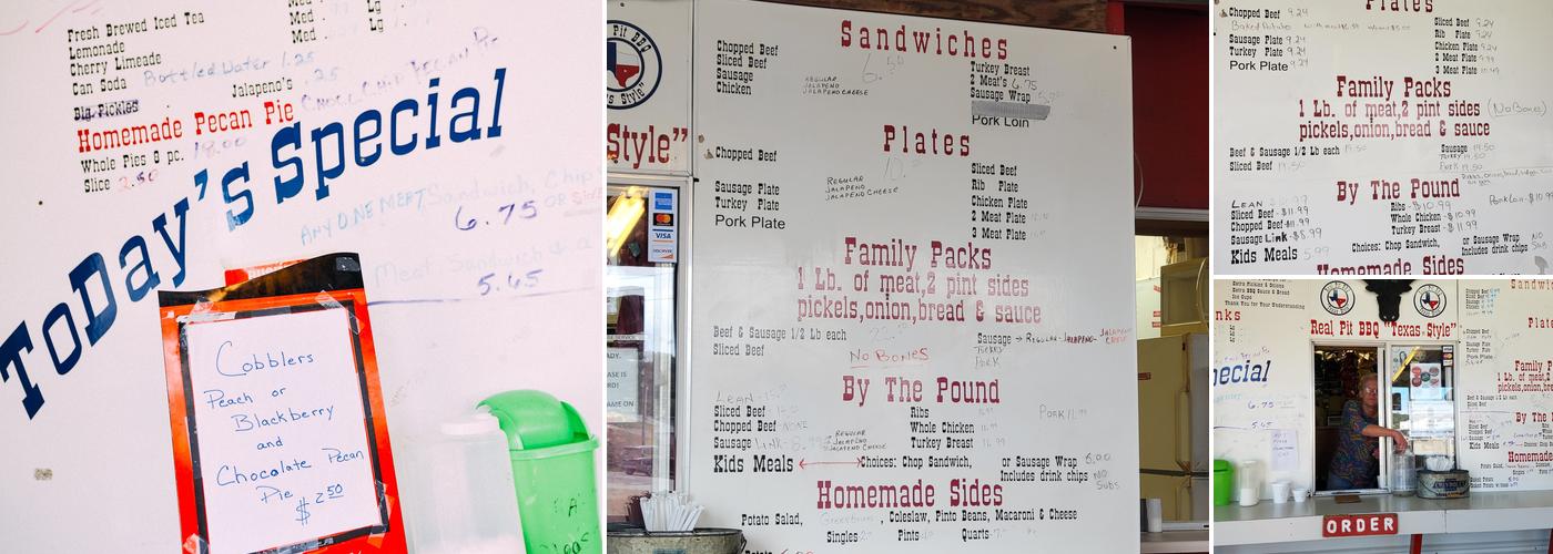 The ReaL Pit BBQ Menu