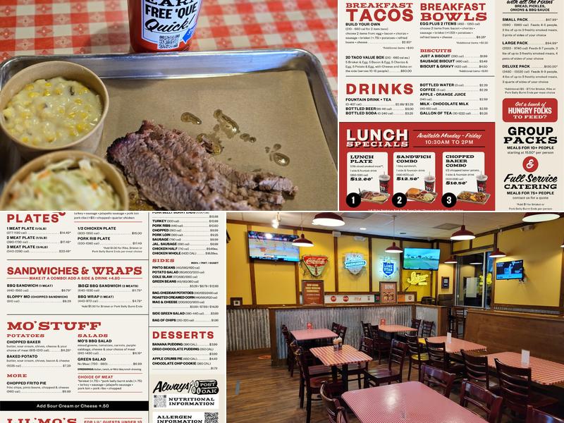 Smokey Mo's BBQ Menu